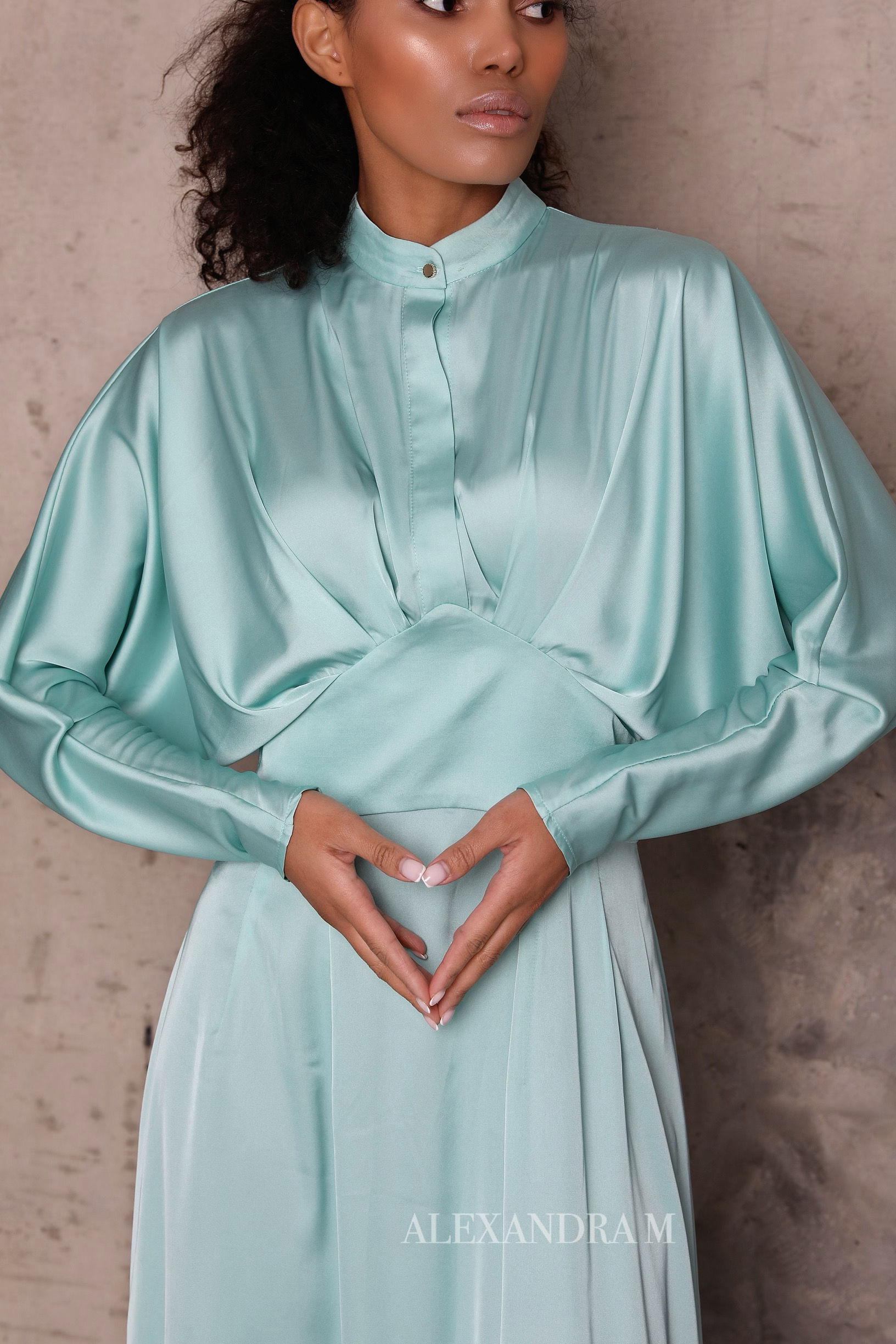 Evening silk dress